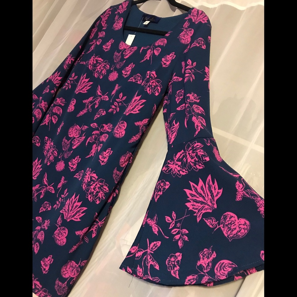 Francescas Blue Floral Dress size small NWT